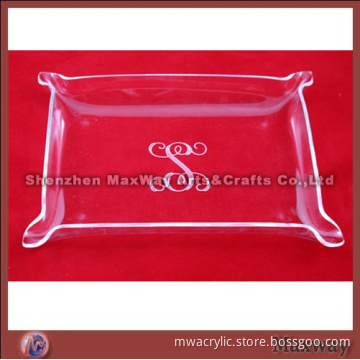 Modern Bending Desktop High Quality Acrylic Cookie/Bottle Tray for Promotion